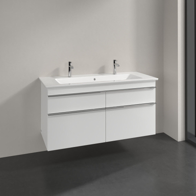 Villeroy & Boch venticello wastafelonderkast - 115.3x59cm 4x lade - glans wit