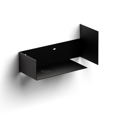 Clou Flush étagère ouverte 44x18x20.5cm avec porte-serviettes droite acier inoxydable noir thermolaqué