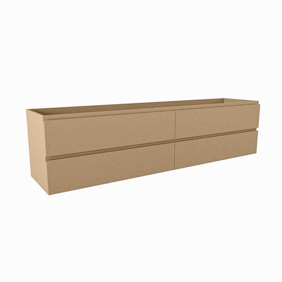 Mondiaz HAY wastafelonderkast - 200x45x50cm - 4 lades - uitsparing links en rechts - softclose - Oro