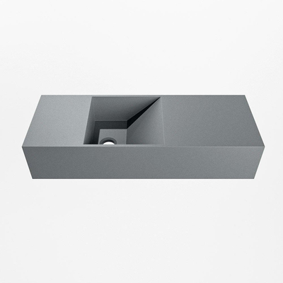 Mondiaz TYNE Fontaine - 60x23x12cm - lavabo Gauche - sans trous de robinet - solid surface - Plata