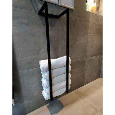 Saniclass Dual Handdoekrek - 95x25x20cm - mat zwart licht beschadigd OUTLETSTORE