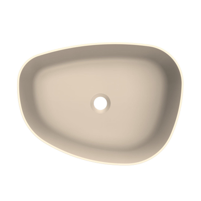 Arcqua Rocker vasque - pose - organique droite - 50x37cm - sable mat