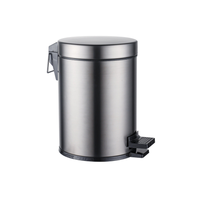 Fortifura Calvi Poubelle à pédale - 5 litres - ronde - gunmetal