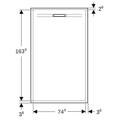 GeberitSestrageberit sestra receveur de douche rectangulaire 170x80Blanc