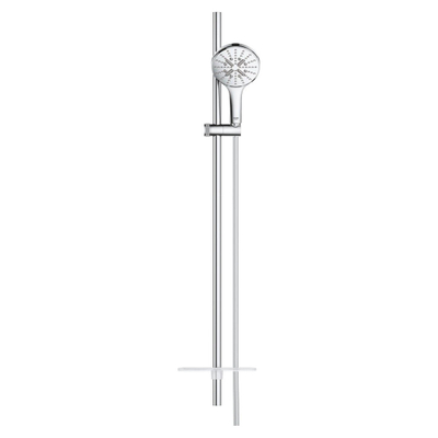 GROHE Rainshower SmartActive 130 Ensemble barre de douche - 90 cm - douchette ronde - 3 types de jets - douchette lisse - avec porte-savon - chrome
