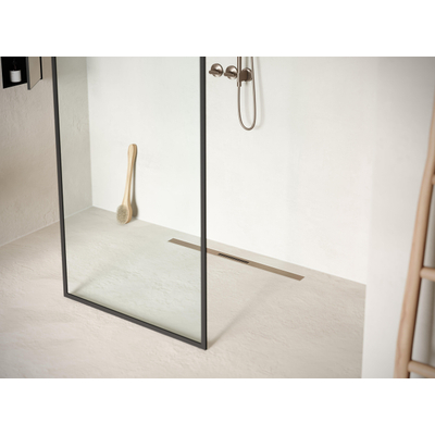 Easy drain R-line Clean Color caniveau de douche 100cm rouge doré brossé