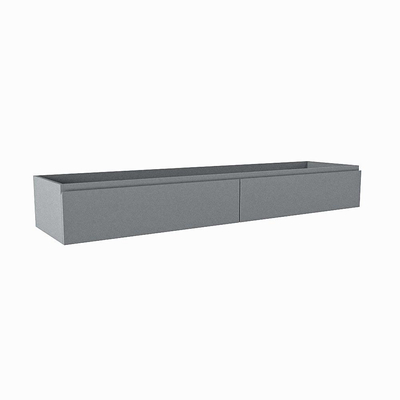 Mondiaz FOGE wastafelonderkast - 180x45x25cm - 2 lades - uitsparing links - softclose - Plata