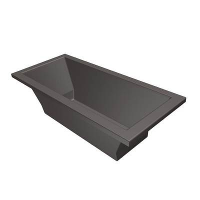 Xenz Society Duobad - 170x75x53 - afvoer Midden - acryl - antraciet