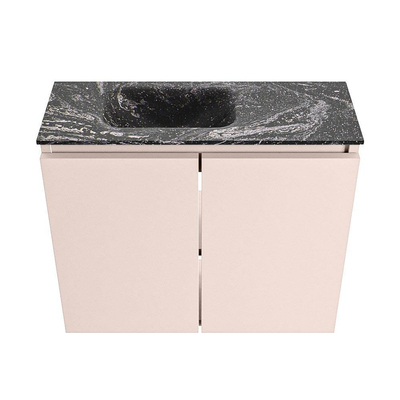MONDIAZ TURE-DLUX 60cm toiletmeubel Rosee. EDEN wastafel Lava positie links. Met 1 kraangat.