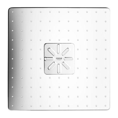 GROHE Rainshower SmartActive 310 Cube Douche de tête - 31cm - 2 types de jets - bras mural 43cm - moon white/chrome