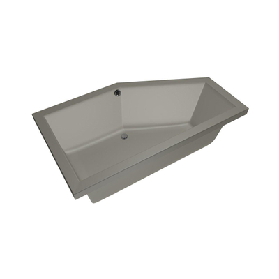 Xenz Society Hoekbad - 160x90x53 - afvoer Midden - Rechts - acryl - cement