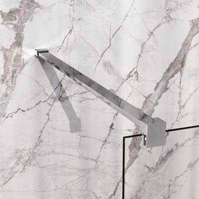 BRAUER Oblivion Paroi de baignoire - 80x140 - verre transparent - incl. traitement anticalcaire - chrome