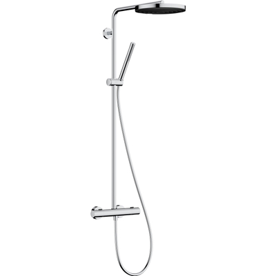 Hansgrohe Pulsify S Puro Thermostatische Regendoucheset - 26cm - ronde hoofddouche - staaf - handdouche - thermostaat - chroom