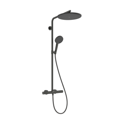 Hansgrohe Raindance alive Showerpipe - 300 - 1jet Ecostat Element - geborsteld zwart chroom (antraciet)