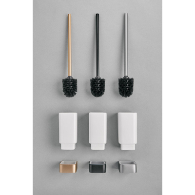 Haceka Aline Garniture de balai de WC Aluminium Brossé Gris