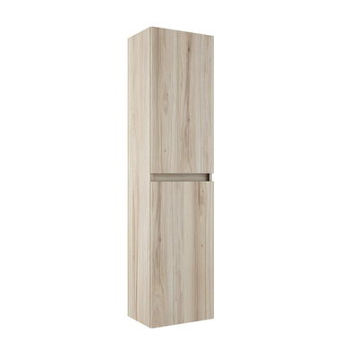 Saniclass Vita Hoge Kast - 140x35x27cm - 2 deuren - licht eiken OUTLETSTORE