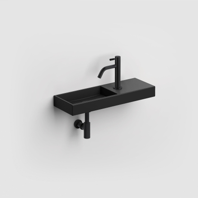 Clou Mini Wash Me lave-mains 56x19cm trou de robinet à droite Céramique Noir mat