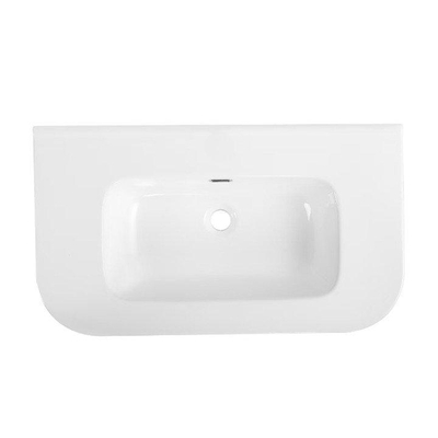 Saniclass Terra Badkamermeubelset - 100cm - 2 lades - afgeronde hoeken - 1 wastafel - zonder kraangat - kastanje (walnoot)