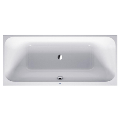 Duravit Happy D.2 Kunststof inbouwbad acryl rechthoekig - met 2 rugsteunen - 180x80x46cm - zonder poten - zonder ommanteling - glans wit