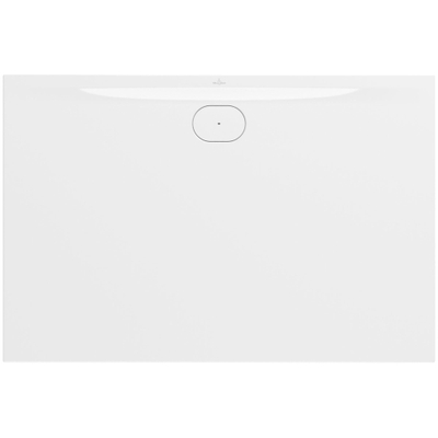 Villeroy & Boch Ecora douchebak - 150x100x3.5cm - afvoer lange zijde - white alpine (wit)