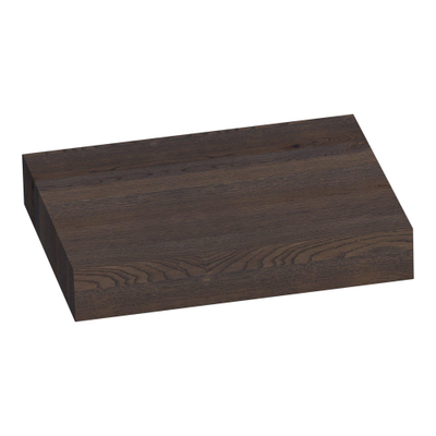 BRAUER Creek topblad vrijhangend - 60x50x10cm - lamellen eiken zwart