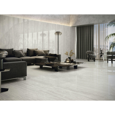 ÉCHANTILLON Terravito Dovaro Carrelage de sol et de mur - 120x120cm - rectifié - poli Gris