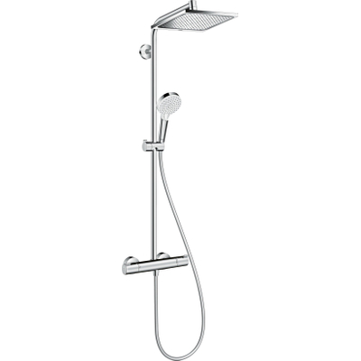 Hansgrohe Crometta e Showerpipe - 240 - 1jet - ecosmart - met thermostaat - hoogglans chroom