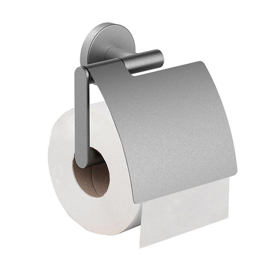 Wiesbaden Alonzo porte-rouleau de papier toilette avec clapet inox brossé