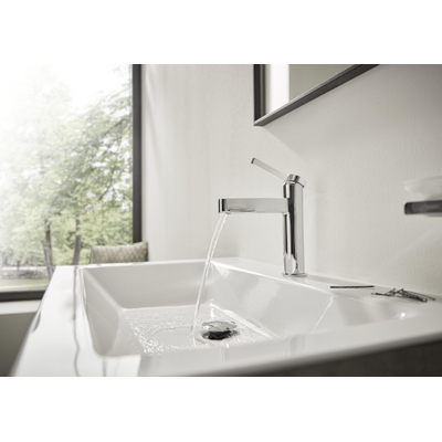 Hansgrohe Finoris 1 greeps wastafelkraan - 110 met afvoerplug - mat wit