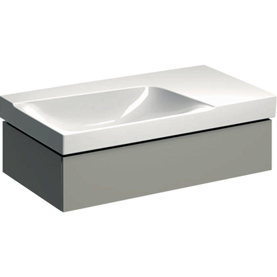 Geberit Xeno2 wastafelonderkast - 1 lade - 88x22cm - greige bruin (taupe)