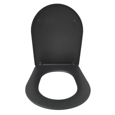 Wiesbaden Shade slim Abattant WC softclose et quick release mat noir