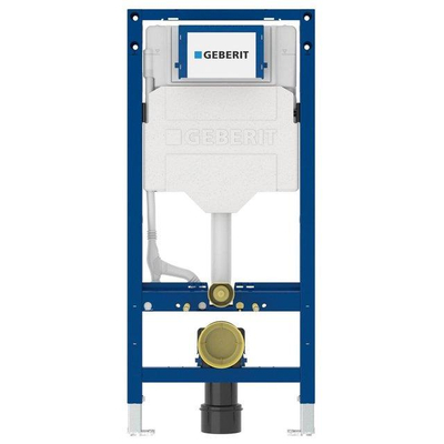 Geberit Duofix Element - UP 320 - QeramiQ Push Steel bedieningsplaat slim - wand 112cm - ronde knoppen - mat zwart