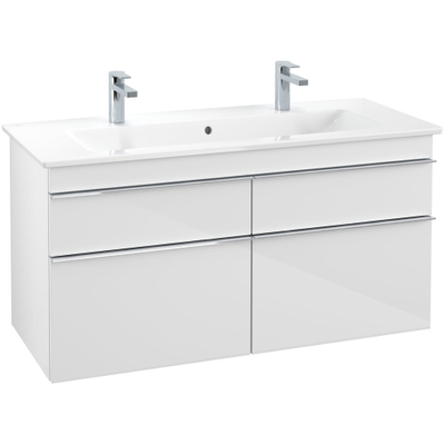 Villeroy & Boch Venticello meuble sous-lavabo - 115,3x59cm - 4x tiroir blanc brillant