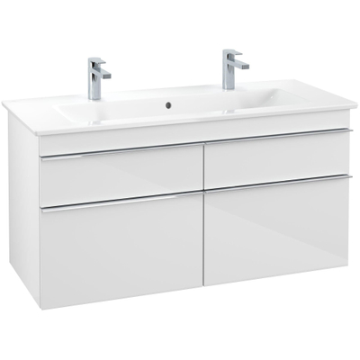 Villeroy & Boch Venticello Meuble sous lavabo 115.3x47.7x59cm avec 4 tiroirs blanc glossy