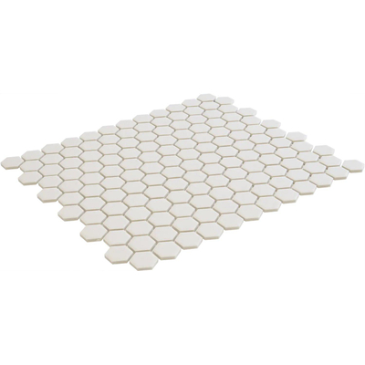 La Mosaic Factory London carreau mosaïque - 26x30cm - carrelage mural et de sol - Hexagone/Hexagone - Porcelaine Super White Mat