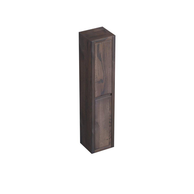Forzalaqua Gela 2.0 armoire de salle de bains 38x35x180cm Sans poignées 2 portes battantes gauche et droite avec softclose Chêne massif Charcoal