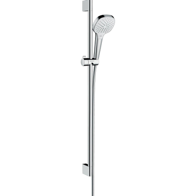 Hansgrohe Croma Select E Vario glijstangset met Croma Select E Vario handdouche 90cm met Isiflex`B doucheslang 160cm wit/chroom
