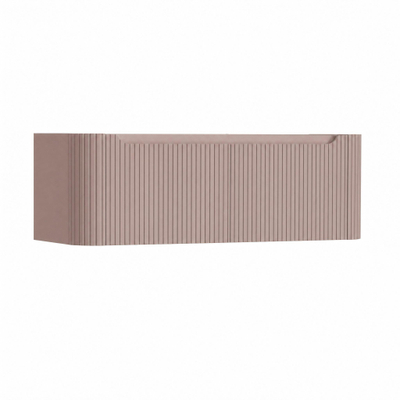 H&R Badmeubelen Juice Wastafelonderkast - 120x45x40cm - afgeronde hoeken - 3D-front - 2 lades - geïntegreerde greep - strawberry