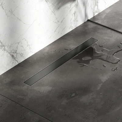 Brauer Douchegootrooster - multifuncioneel - 70x6cm - RVS - gunmetal