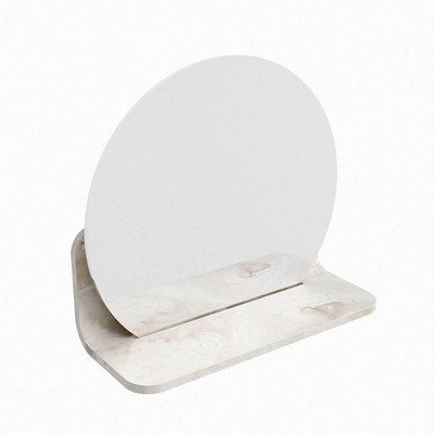 Mondiaz SPOT Miroir de salle de bain - rond 30cm - plan de miroir - couleur Frappe