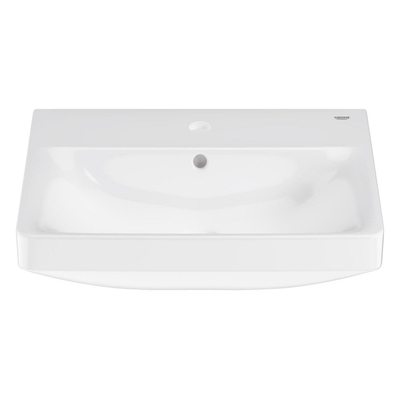 Grohe Euro Weramic Wastafel - vrijhangend - 55x 44cm - met kraangat - met overloop - exclusief wandbevestiging - alpine wit