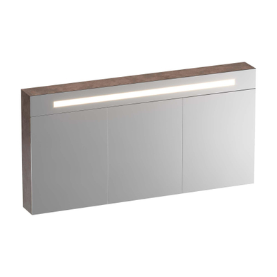 BRAUER Promise Deluxe spiegelkast – 139x70x15 cm – directe LED – 3 deuren, dubbelzijdige spiegeldeuren – Erosion