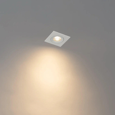 QAZQA Xena Spot encastré - 8x8 cm - IP44 - carré - blanc mat