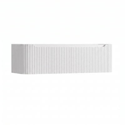 H&R Badmeubelen Juice Wastafelonderkast - 140x45x40cm - afgeronde hoeken - 3D-front - 2 lades - geïntegreerde greep - wit hoogglans