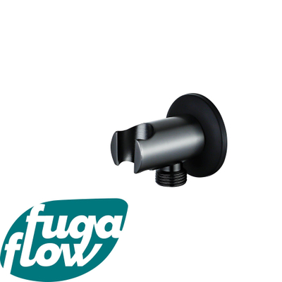 FugaFlow Eccelente Sobrado Coude mural avec rosace ronde Gunmetal