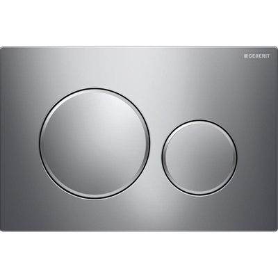 Geberit Sigma20 bedieningsplaat - 2-toets spoeling - ronde knoppen - glans chroom/mat chroom/glans chroom - dualflush - hoogglans chroom