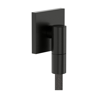 Hansgrohe FixFit Fine E muuraansluitbocht zonder terugslagklep Brushed Black Chrome