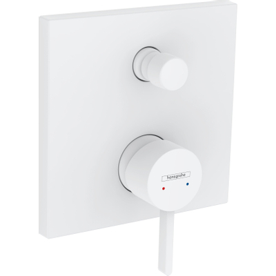 Hansgrohe Finoris Ensemble de robinetterie de baignoire avec aérateur et levier finition blanc mat