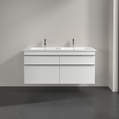 Villeroy & Boch Venticello meuble sous-lavabo - 125,3x59cm - 4x tiroir blanc mat