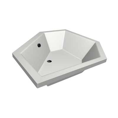 Xenz Society Hoekbad - 145x145x53 - afvoer Midden - acryl - wit